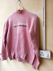 Korean Cozy Pink Knit Sweater (Women)