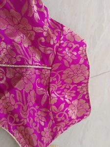 Pink Brocade Blouse