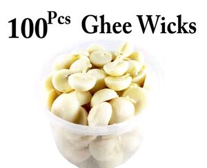 100 Ghee Diya Batti Cotton Wick Puja