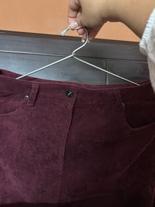 Sexy Maroon Mini Skirt