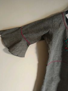 Embroidered Grey kurta