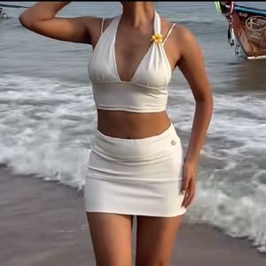 White Halter Top