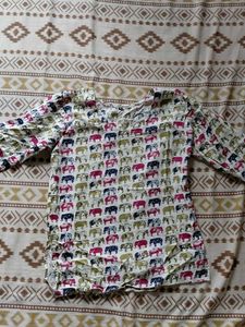 Elephant Print Top For GenZ