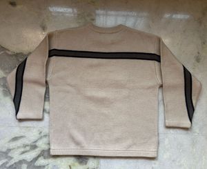 Off Limits Beige &amp; Black Striped Knitted Jumper