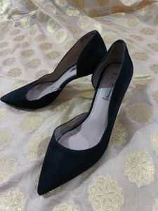 Pure Suede Leather Pointed Toe Pumps