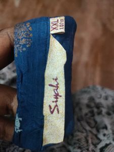 Xxl  Teal Printed A Line Kurta