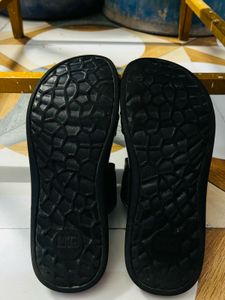 Black Buckle Sandals