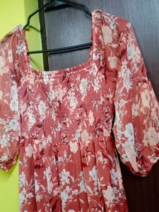Fit n Flate Puff Sleeve Midi Dress