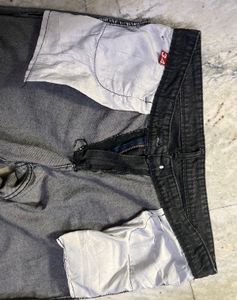 UNISEX Black Denim straight fade Jeans