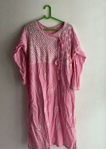Pink Embroidered Kurta