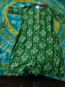 rangriti Green Printed Kurta