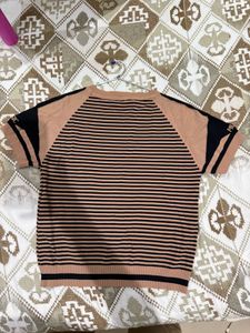 Women’s Striped Cotton Rich Polo Tshirt