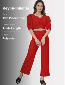 Red Two-Piece Dress