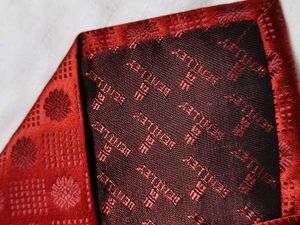 Bagutta By Bentley Red Patterned Silk Tie