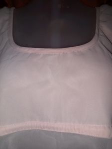 Ira Soleil Baby Pink Crop Top