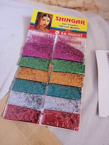 Jari Powder -Glitter Pockets Set Of 12 In One Card