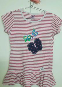 PINK AND WHITE STRIPS TOP!