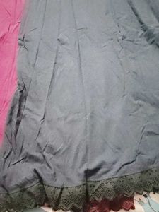 Maroon &amp; Black Laced Underskirt