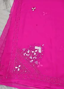 Elegant Pink Embroidered dupatta
