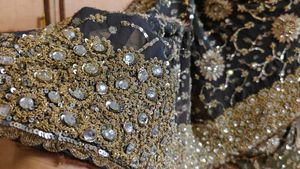 pure Georgette aari an fully zardozi 💯 saree 😍