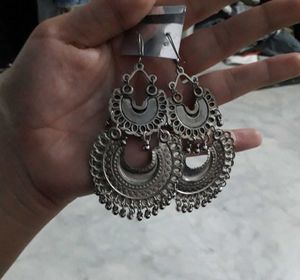 Fantastic Silver Oxidized Earrings