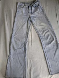 Light Blue Flared Denim Jeans