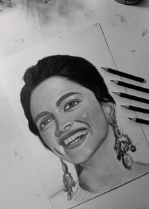 Dipika Padukone Portrait Sketch