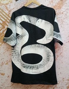 Snake Print Drop Shoulder T-Shirt