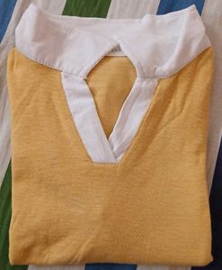 Yellow V-Neck Top