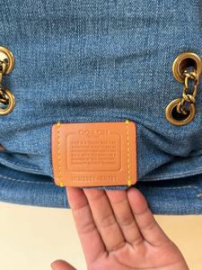 Coach Denim Quilted Tabby Small Shoulder Bag