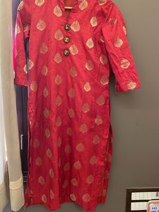 Collar Silk Kurta