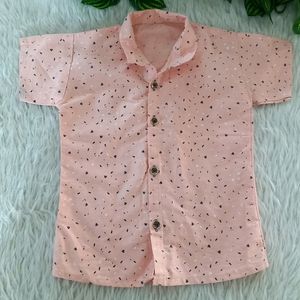 Off White &amp; Peach Colored Shirt Combo (Boys)