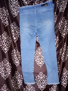 Denim Slim Jeans With Flare