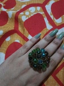 Colorful Beaded Ring