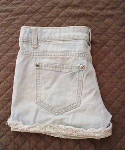 Distressed Denim Shorts