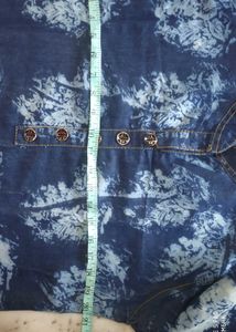 Denim Floral Print Top