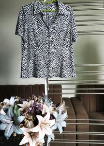 Vintage Animal Print Blouse