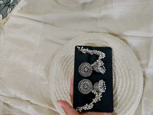Oxidized Jhumka Earrings