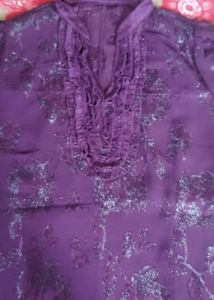 Vintage Purple Floral Blouse