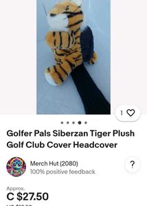 Tiger Plush Golf Club Cover