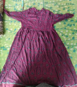 Cross Neck Anarkali Kurta