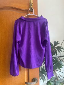 Purple Button-Down Shirt