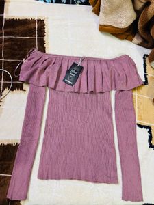 Chic Mauve One-Shoulder Top