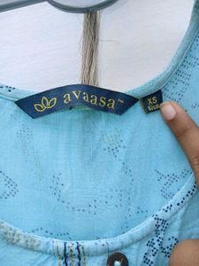 Avaasa Blue Printed Kurthi💙 Only ₹99 [XS 82cm]