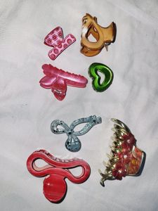 Set Of 7 Korean Claw clip