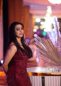 Burgundy Sequin Cocktail Dress