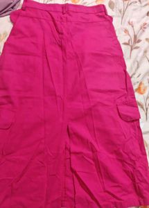 Pink Cargo Skirt