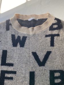 Letter Print Sweater