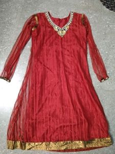 Red Colour Suit With Dupatta ❤️