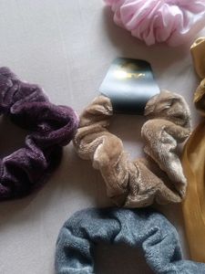 Combo Of 8 Scrunchie Bundle